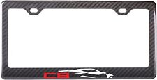 Reflective 2021 Corvette C8 Stingray Black 100 Carbon Fiber License Plate Frame
