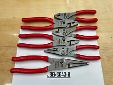 Snap-on Tools Usa New Red 6pc Assorted Soft Grip Slip Joint Pliers Lot Set