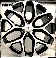 20 Black Chevy Tahoe Suburban Silverado Oe Replica Wheels Snowflake 6x5.5 24