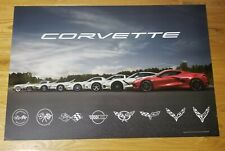 Authentic Generation Corvette Poster W2020 Corvette Stingray 24 X 36 2 Sided