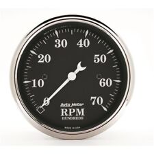 Auto Meter 1798 3-18 Old Tyme Black Electric Tachometer Gauge 0-7000 Rpm