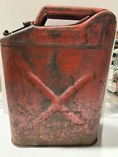 Vintage Us Military Jerry Can Metal 20 Liter5 Gallon Red