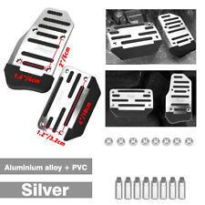 Silver Non Slip Automatic Gas Brake Foot Pedal Pad Cover Car Accessory Universal