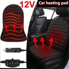 12v Car Heated Seat Cover Black Cushion Warmer Heating Warming Pad Cover Us