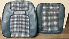 1980-86 Ford Bronco Oem Low Back Bucket Seat Front Upholstery Cover Blue