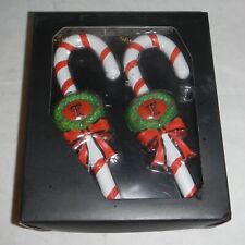 Texas Tech University Ttu Red Raiders 2 Pack Candy Cane Christmas Ornaments