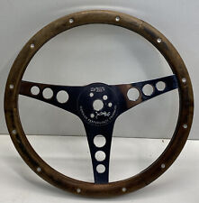Vintage Flat Wooden Superior 500 Steering Wheel. 13.5