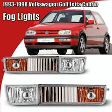Pair Fog Lights For 1993-1998 Volkswagen Golf Jetta Cabrio Driving Bumper Lamps