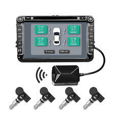 Tpms Car Tire Pressure System Monitoring Wireless Android Usb Alarm W 4 Sensors
