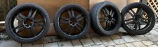 Set Of 4 Black Rims Tires Universal Fitment 20 Inch Used In Good Condition .