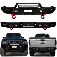 Vijay For 1993-1997 Ford Ranger Front Or Rear Bumper Wwinch Plate Led Lights