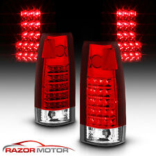 For 1988-1999 Red Clear Led Tail Lights Chevygmc C10 Ck Silverado Tahoe Sierra