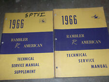 1966 Amc Rambler American Service Shop Repair Manual Set W Supplement X Oem
