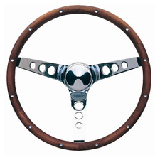 Steering Wheel Grant 15 Inch Diameter Walnut Hardwood Grip Chrome Plated Steel