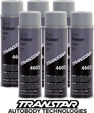 Transtar 4603 2 In 1 Primer Gray 15 Oz Cans Lot Of 6 Aerosol Spray Primer Cans