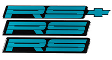 1991-1992 Camaro Rs Teal Rocker Panel Rear Bumper Emblem Set Of 3 9192rsteal