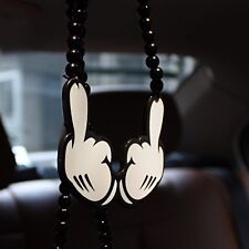 Micky Middle Finger Car Pendant Auto Rearview Mirror Ornament Hanging Charm New