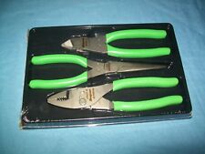 New Snap-on Pl307acfg 3-piece Combination Slip-joint Pliers Cutters Needle Nose