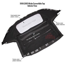 Mazda Miata 1990-2005 Convertible Soft Top With Plastic Window Vinyl Black