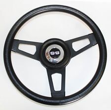 Chevelle Camaro Nova Grant Black Steering Wheel With Black Spokes 13 34 Ss Cap