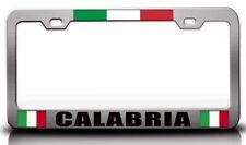 Calabria Italian Flag Steel License Plate Frame