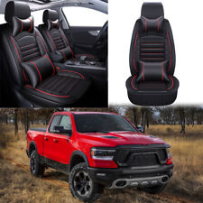 For Dodge Ram 1500 Luxury Truck Pickup Car Seat Covers Full Set Front Leather