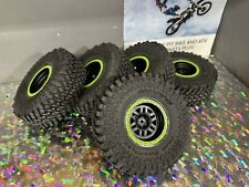 Nitto Trail Grappler Tires 12mm Hex Wheels Losi Hammer Rey 2.2 Crawler Green Set