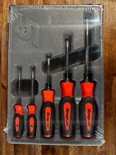 New Snap-on Tools 5pc Orange Soft Grip Phillips Screwdriver Set Sgdp50bo