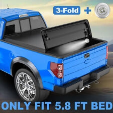 Tri-fold Tonneau Cover For 2009-2023 Dodge Ram 1500 Truck 5.8ft Bed Waterproof