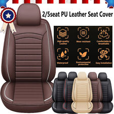 For Porsche Pu Leather Full Set 2p Front Rear Car Seat Cover Auto Cushion Decora
