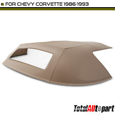Convertible Soft Top With Plastic Window Tan For Chevrolet Corvette 1986-1993