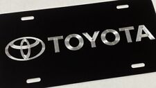 Toyota Car Tag Diamond Etched Aluminum Engraved Vanity Front License Plate