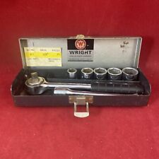 Vintage Wright 38 Drive 8 Pc. Socket Set Usa. Read