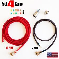 Battery Relocation Kit 4 Awg Cable Top Post 15 Ft Red 3 Ft Black Made In Usa