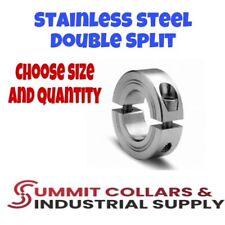 Double Split Stainless Steel Clamping Shaft Collar- Choose Your Size