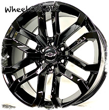 20 Gloss Black Oe Replica 5924 Nzm Wheels 2023 Chevy Silverado Tahoe 6x5.5 24