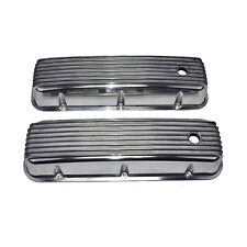 Chevy Tall Finned Polished Aluminum Valve Covers Big Block 396 427 454