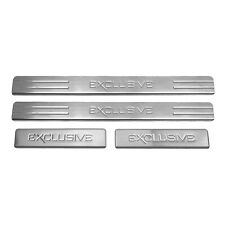 Door Sill Scuff Plate Scratch Protector For Dodge Ram Exclusive Steel Silver 4x