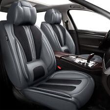For Jeep Liberty 2002-2012 Pu Leather Car Front Rear 5-seat Covers Grayblack