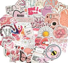 10pcs Pink Vsco Girl Stickers Hydro Flask Good Vibes Decal Teen Cute Positivity