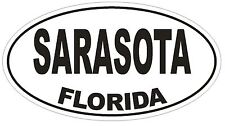 Sarasota Florida Oval Bumper Sticker Or Helmet Sticker D1593 Euro Oval