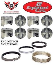 Ford Mercury 302 5.0 1986 - 1995 8 Enginetech Dish Top Pistons - Moly Rings