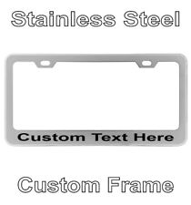 Personalized Engraved License Plate Tag Frame Text Letter Holder Chrome Custom