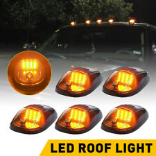 Auxito 16led Smoked Amber Cab Roof Marker Running Lights Kit Fog Driving 5pcs