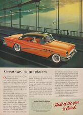 1955 Buick Super - Great Way To Go Places - Bridge Steamboat - Print Ad Art