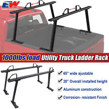 Aluminum Adjustable Pickup Truck Bed Ladder Rack Wladder Stops 1000lbs Capacity