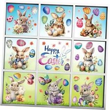 Easter Window Clings 9 Sheets Easter Decorations Bunny Rabbit Egg Style 2