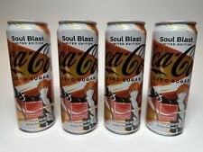 Coca Cola Zero Sugar Japan Soul Blast Limited Edition Soda Can 4 Unopened Cans