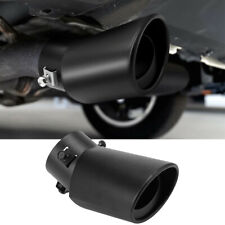 Car Stainless Steel Rear Exhaust Pipe Tail Muffler Tip Round Accessories Black