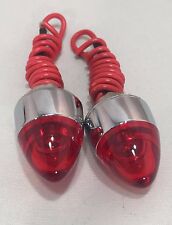 Pair Red Led Bullet License Plate Bolts Fasteners For Cars Trucks